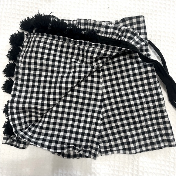 Misa Los Angeles Kayin Skort gingham black and white size S - Picture 8 of 8